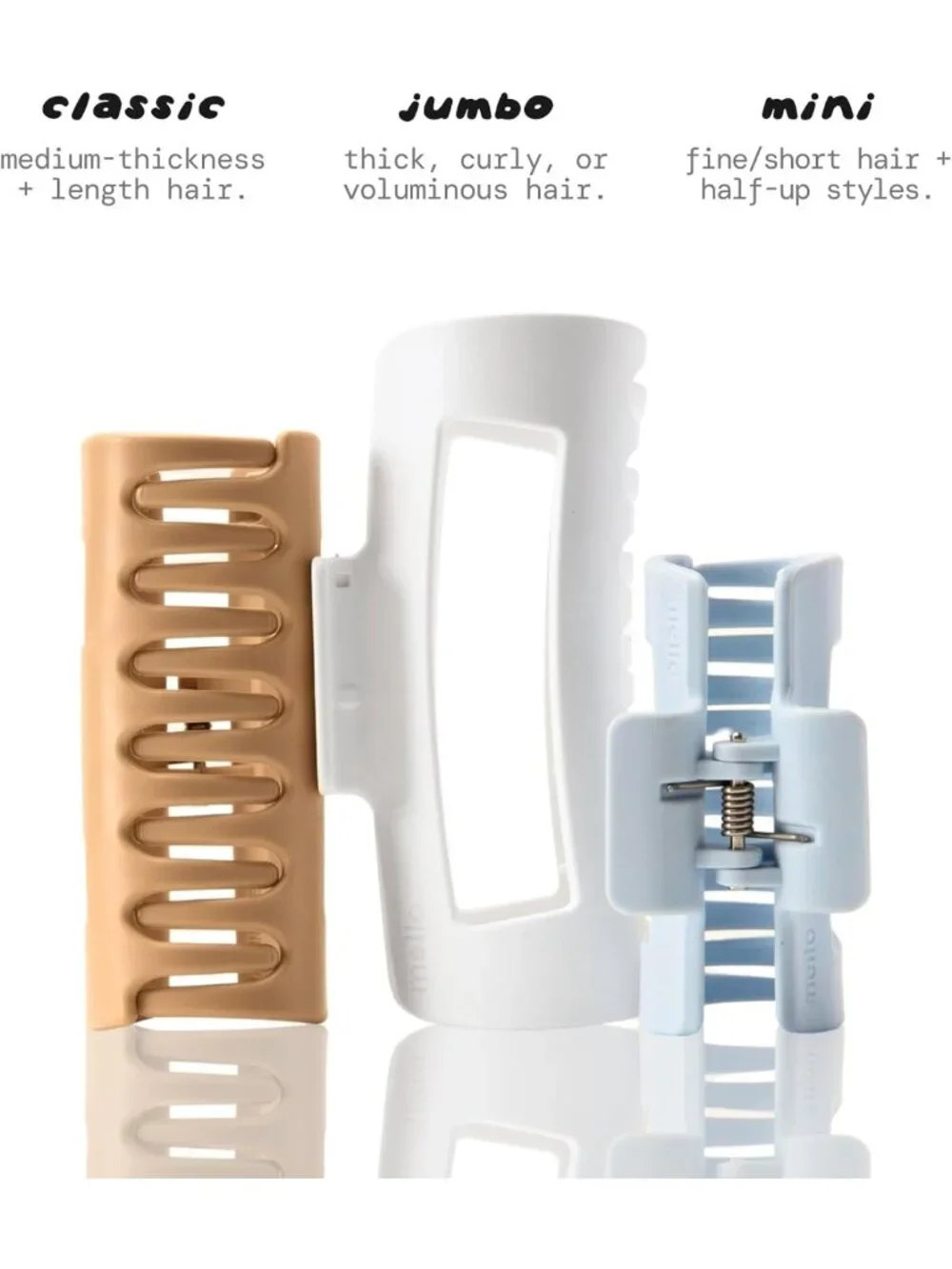 Medium Hair Clip - Flexible Comfort Claw for Strong Hold, Non-Slip Finish